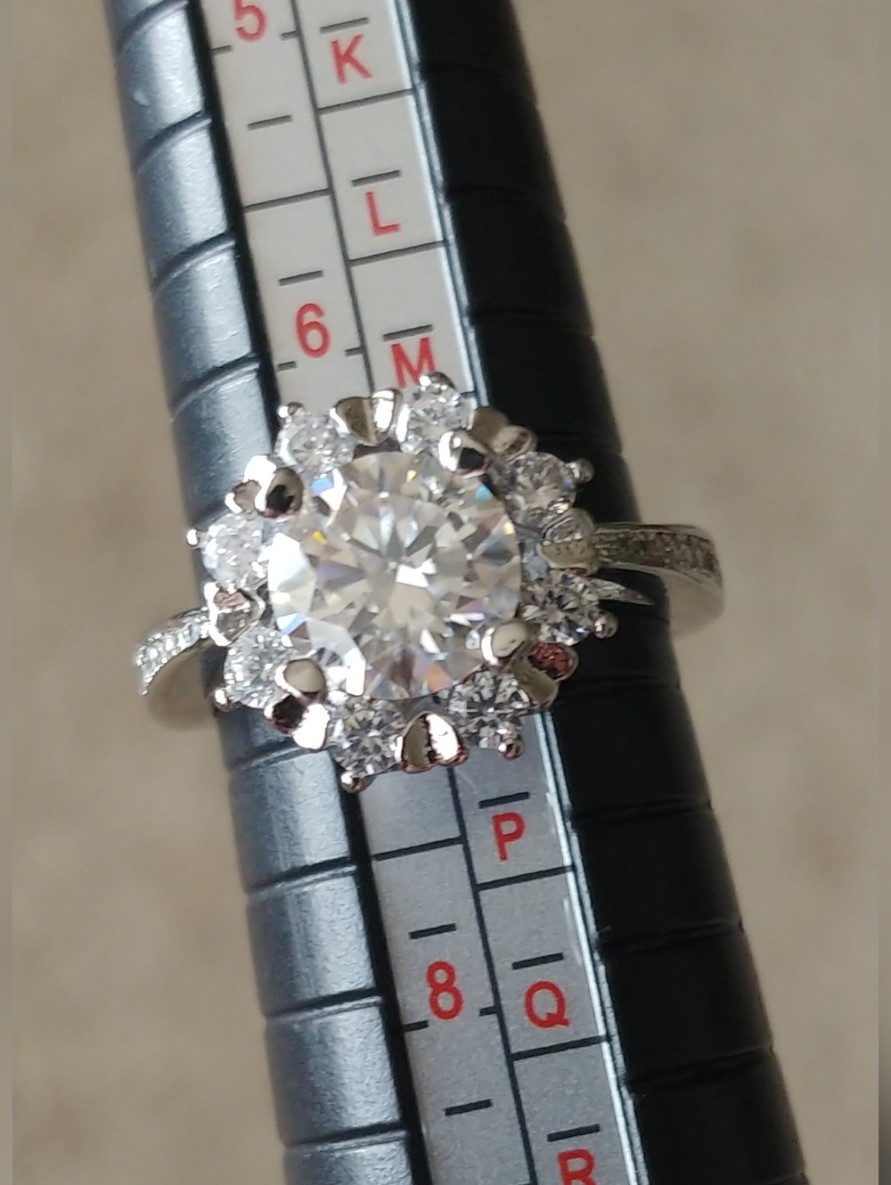 Moissanite Halo Ring 4.0 Ct